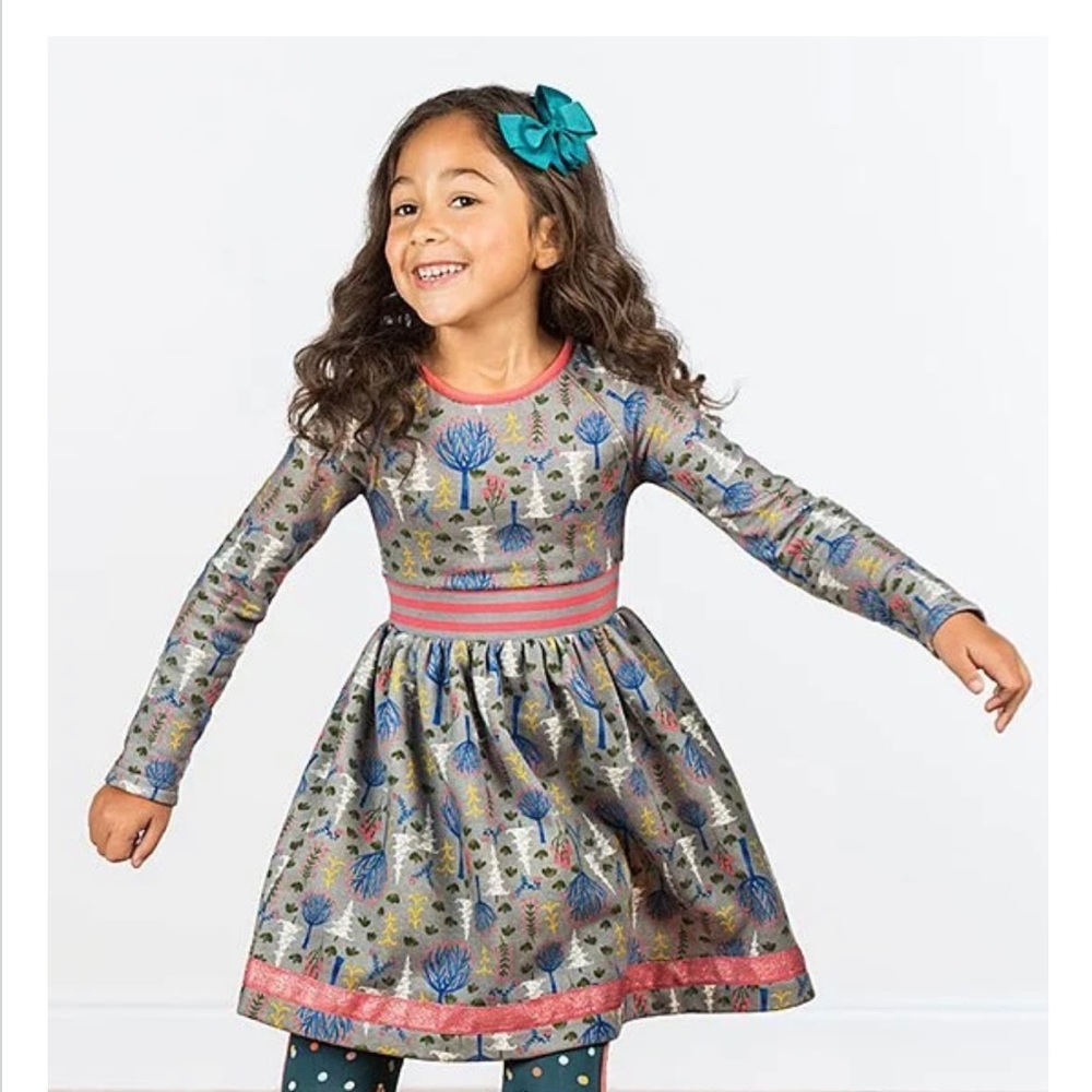 Matilda Jane, Around Town Make Believe Fleece Dress Size 10, So Warm & Cute